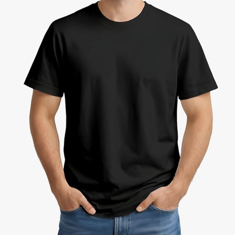 Premium 100% Cotton  Black  Crew Neck T-Shirt – Everyday Comfort &amp; Style,Unisex