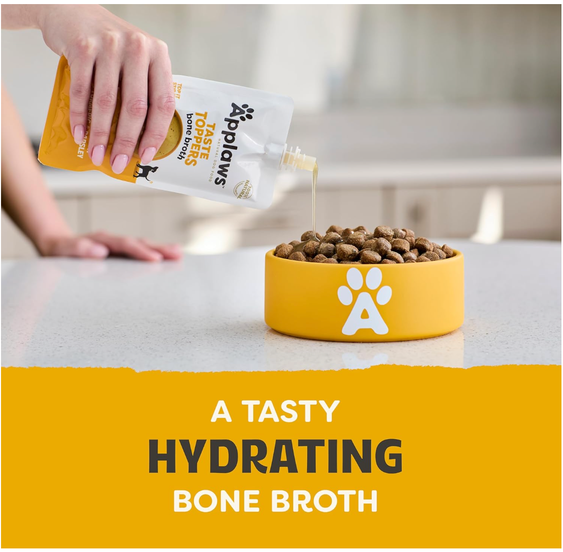 Applaws Taste Toppers Chicken Bone Broth with Turmeric & Parsley Wet Dog Food Pouch 200g