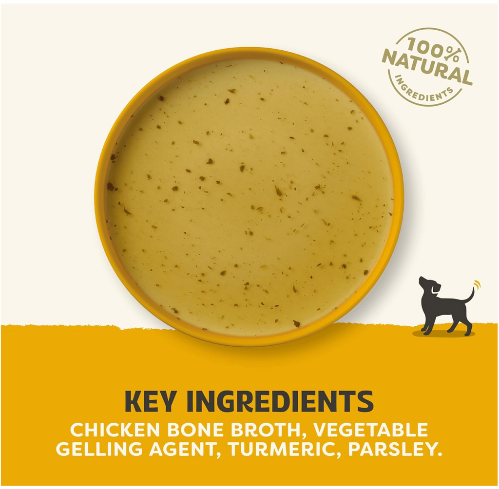 Applaws Taste Toppers Chicken Bone Broth with Turmeric & Parsley Wet Dog Food Pouch 200g