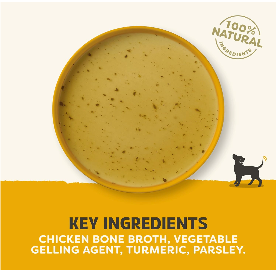 Applaws Taste Toppers Chicken Bone Broth with Turmeric & Parsley Wet Dog Food Pouch 200g