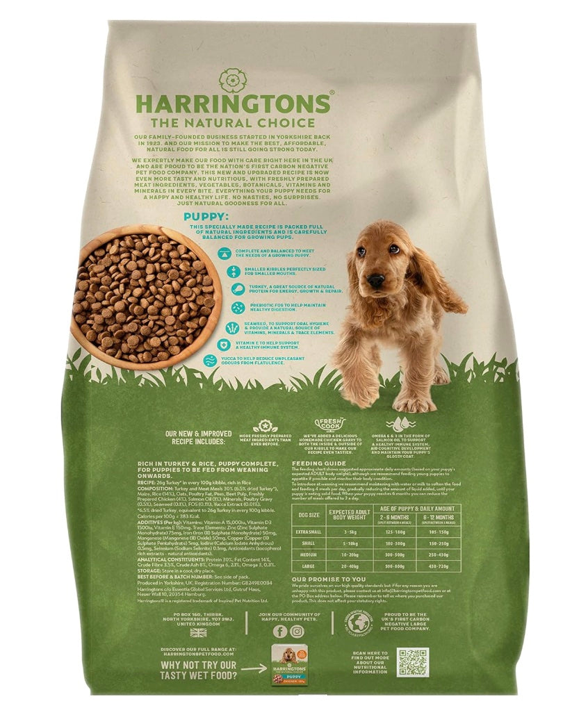 Harringtons Complete Puppy Turkey & Rice Dry Food 10kg
